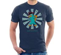 Perry The Platypus Retro Japanese Men's T-Shirt Navy Blue