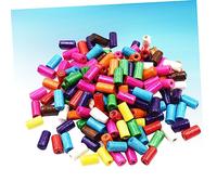 PERSELOSO 1 Pack Colored Wooden Beads DIY Craft Tube Beads Mixed Color for Jewelry Making About for Necklaces Bracelets Home Decor and Creative Projects