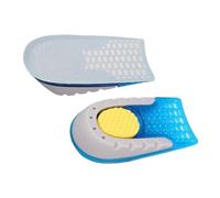 PERSELOSO 1 Pair Blue Heightening Insoles for Men and Women, Sweat Absorbing Inner Soles with Thickened Heel Design and Anti-Skid Heel Pad, Comfortable Exercise Shoe Inserts