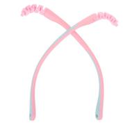 PERSELOSO 1 Pair Silicone Glasses Legs Replacement for Frames with Secure Fit and Comfort, Dual Layer Two Tone Pink Temple Tips for Eyeglasses Boys