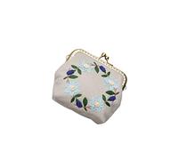 PERSELOSO 1 Set Handmade Embroidery Starter Kit DIY Coin Purse Clutch Bag for Beginners with Wool Needle and Essential Accessories for Women