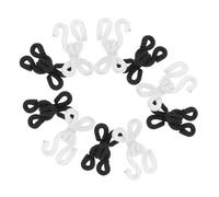 PERSELOSO 10 Pairs Metal Hook and Eye Sewing Parts Closure for Dresses Skirts Trousers Metal and Nylon Fasteners for Handcraft Thickened Material Small White and Black