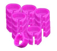 PERSELOSO 100 Pcs Numbered Pigeon Foot Rings Plastic Identification Leg Bands 8mm Inner Diameter for Small Poultry and Birds Purple