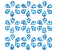 PERSELOSO 100pcs Blue 18x25mm Resin Peacock Tail Water Droplet Rhinestones Flatback Sewing Embellishments for Wedding Dress Decoration and Craft Accessories
