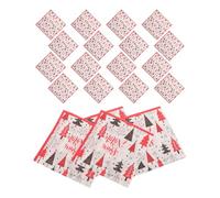 PERSELOSO 100pcs Christmas Party Disposable Paper Napkins 11.8x11.8 Inches 2-Layers Square Italian Themed with Christmas Tree Prints, Red Colour, No Lint for Holiday Parties and Themed