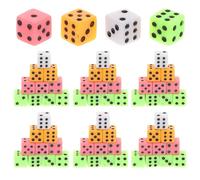 PERSELOSO 100Pcs Miniature Colorful Dice Set Six Sided Plastic Game Pieces with Square Corners for Board Games Math Learning and Party Fun