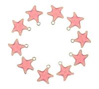 PERSELOSO 10pcs Animal Charms Collection Durable Alloy Sea Stars Pendants for DIY Jewelry Making Versatile Ocean Life Accessories for Bracelets Necklaces Pink