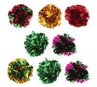 PERSELOSO 10pcs Cat Crinkle Balls Fun Squeaky Teaser Balls for Indoor Cats Lightweight Random Color Engaging Play for Kittens to Chase and Pounce Random Color