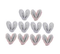 PERSELOSO 10pcs Decorative Rabbit Ears for DIY Crafting Adorable Rabbit Ear Hairband Accessories Blue Pink for Bag Making Creative Projects for Crafts and Playful Decorations