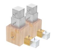 PERSELOSO 10pcs Density Cube Set with Aluminum Copper Iron and Wooden Teaching Tools for Gravity Experiments and Classroom Demonstrations Space Efficient Hooks Included