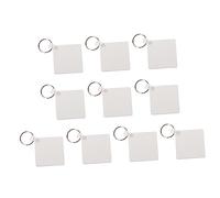 PERSELOSO 10pcs Diy Blank Board Pendant Keychain Creative Keychain Decor for Fashion Keyring for Crafting Labels As Occasion