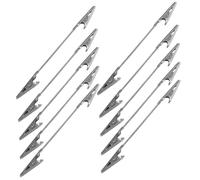 PERSELOSO 10pcs Double Head Alligator Memo Clips Metal Craft Photo Holder Clips for DIY Projects Desk Organization Wedding Decor Standing Hanging Versatile Display