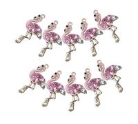 PERSELOSO 10pcs Flamingo Alloy Charms for DIY Jewelry Making Adorable Pendant Ornaments for Necklaces Bracelets and Accessories Craft Decorations for Friends and Family