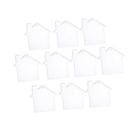 PERSELOSO 10Pcs House Shaped Acrylic Keychain Blanks for DIY Crafts Stylish Pendants for Keychains Easy to Blank Accessories for Creative Projects