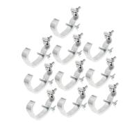 PERSELOSO 10pcs Light Clamp Hook Heavy Duty C-clamp for Dj Lighting Moving Head Lights Spotlights Truss Mounting Clamp Suitable for 30-52mm Tubes