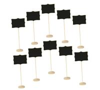 PERSELOSO 10Pcs Mini Message Blackboard with Stand Small Chalkboard Signs for Home Decoration Wedding Buffet Party Table Countertop Display Boards