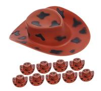 PERSELOSO 10pcs Miniature Cowboy Hats for Party Decorations Cute Cowgirl Hat Decor for Cake Topper Dollhouse Accessories and DIY Crafts for Day and Birthdays