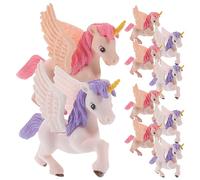 PERSELOSO 10Pcs Miniature Unicorn Figurines Desktop Decor for Micro Landscape for Indoor Decoration Unique for Friends and Lovers Plastic Statues