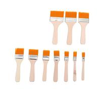 PERSELOSO 10pcs Nylon Paint Brush Utility Flat Bristles for Oil and Watercolor Painting Artists Art Supplies Beginners and Professionals