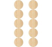PERSELOSO 10pcs Round Bamboo Unfinished Circles Well Polished No Burr DIY Hanging Tags for Crafts and Base for A Centrepiece, Beige Wooden Slices for Creative Crafting Projects