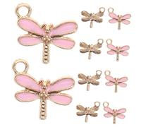 PERSELOSO 10pcs Unique Dragonfly Pendant Dangle Earring Drops Charm for Crafts Zinc Alloy Charms Jewelry Making