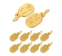 PERSELOSO 10Pcs Wealth and Luck Bracelet Pendants: Chinese Traditional Fortune Pendants, Vintage Alloy Charms for New Year Outfit Accessories