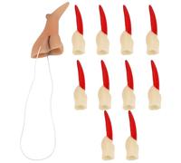 PERSELOSO 11pcs Halloween Witch Nails and Red Zombie Fingernails Set Realistic Rubber Material, Lightweight and Easy to Carry for Masquerade and Halloween Party Accessories