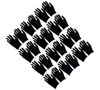 PERSELOSO 12 Pairs Black Cotton Gloves Lightweight Thickened Work Gloves Labour Protection for Industrial and Occupational Use