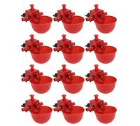 PERSELOSO 12PCS Adjustable Automatic Bird Waterer Durable Drinking Bowl for Chickens Pigeons and Birds Convenient Poultry Water Drinking Cups for Home and Farm Use Random Color