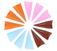 PERSELOSO 12pcs Adorable Fake Ice Cream Cone Models Realistic Lifelike Simulation Food Decor for Imaginative Play and Learning About Ice Cream Structures