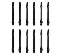 PERSELOSO 12pcs Aluminum Alloy Dart Shaft 2ba Thread Replacement Rod 45mm Black Metal Stem Keeps Flight Secure and Replaceable for Standard Game Use