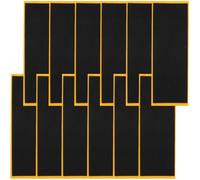 PERSELOSO 12pcs Black Foam Grip Tape for Fingerboards, Non-slip Adhesive Mini Skateboard Tape Accessories, 38mm X 110mm Finger Skateboard Grip Pads and Games