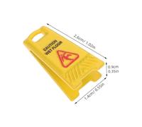 PERSELOSO 12pcs Caution Slippery Warning Sign for Dollhouse Miniature Realistic Wet Floor Signs for Role Play Safety Awareness