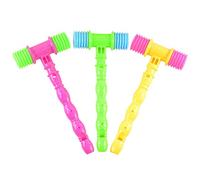 PERSELOSO 12Pcs Hammer Vibrant Plastic Knocking Hammers with Sound for Engaging Educational Play Tool Random Color