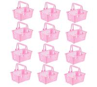 PERSELOSO 12pcs Mini Handheld Shopping Baskets for Baskets for Pretend Play and Role Playing Fun for Creative Playtime Activities