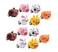 PERSELOSO 12Pcs Mini Pull Back Cars Adorable Animal Designs for Friction Powered Cars Party Favors Encourages Family Playtime Fun and Easy to Use