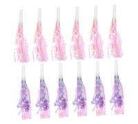 PERSELOSO 12pcs Party Blowers Noisemakers Bright Colorful Birthday Blow Horns for Family Festivals Sporting Events Safe Paper Plastic Material Fun Party