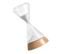 PERSELOSO 15 Minute Decorative Hourglass Sand Timer for Desktop Decoration and Staying Focused, Glass and Wood Material Stylish Sand Clock Suitable