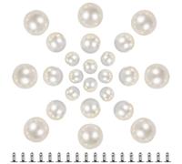 PERSELOSO 150 Pairs Faux Pearl Rivets Studs for Clothing and Shoes, Abs Material with Good Touch and Sturdy Rivets, for DIY Handicrafts and Bridal Veil Accessories