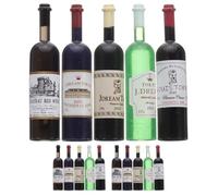 PERSELOSO 15pcs Dollhouse Miniatures Wine Bottles Mini Wine Bottles for Dollhouse Decor Scale Mini Barby Land