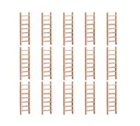 PERSELOSO 15pcs Mini Wooden Staircase Dollhouse Stairs Model, DIY Micro Landscape Decoration Railings for Home and Store Scenery, Miniature Ladder Accessory for Crafting
