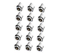 PERSELOSO 15pcs Usb-c Magnetic Adapter Tips Rotatable Connector Compatible with Type-c Devices Fast Charging Cable Replacement for Phones and Tablets