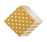 PERSELOSO 16pcs Disposable Paper Napkins Elegant Serviettes with Gold Dots for Shower Wedding Dinner Parties Quick Absorption Soft Touch and Convenient Cleanup