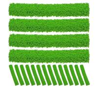 PERSELOSO 18pcs Miniature Shrub Strips, Green Static Shrub Vegetation Groups, 3.94" Bush Model Groups Static Scenery Model for DIY Diorama Garden Scenery Landscape