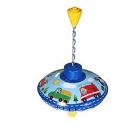 PERSELOSO 1Pc Iron Sheet Rotating Educational Spinning Top for European Design Develops Hand Eye Coordination and Color Material