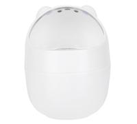 PERSELOSO 1pc Mini Garbage Organizer Small Desktop Trash Bin with Turning Lid Lightweight Eco-friendly Plastic Multi-functional Storage Container for Office Bedroom Kitchen and Dormitory Use