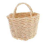 PERSELOSO 1pc Mini House Woven Basket Ornament Delicate Paper Craft for Dollhouse Scene Decor Stylish Miniature Adorn for for Home Decoration