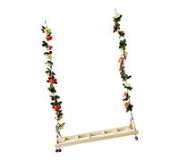 PERSELOSO 1pc Wooden Parrot Swing Durable Bird Suspension Swing for Budgerigars Parrots and Lovebirds Easy to Install Promotes Physical Activity and Happiness Birds