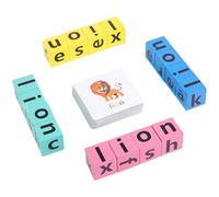 PERSELOSO 1Set Alphabet Puzzle Learning for Spelling Games with Picture Cards Letter Blocks Educational Fun for Cognitive Development and Word Recognition