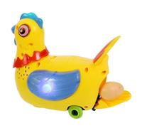 PERSELOSO 1set Cartoon Hen Laying Eggs Toy Funny Electric Hen with Eggs Early Educational Walking Chicken Toy for Boy Girl Safe Material Random Color Interactive Animal